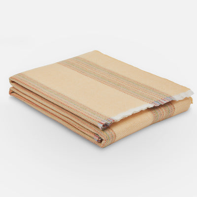 Apricot Seskin Lambswool Throw Blanket - Cushendale Woollen Mills