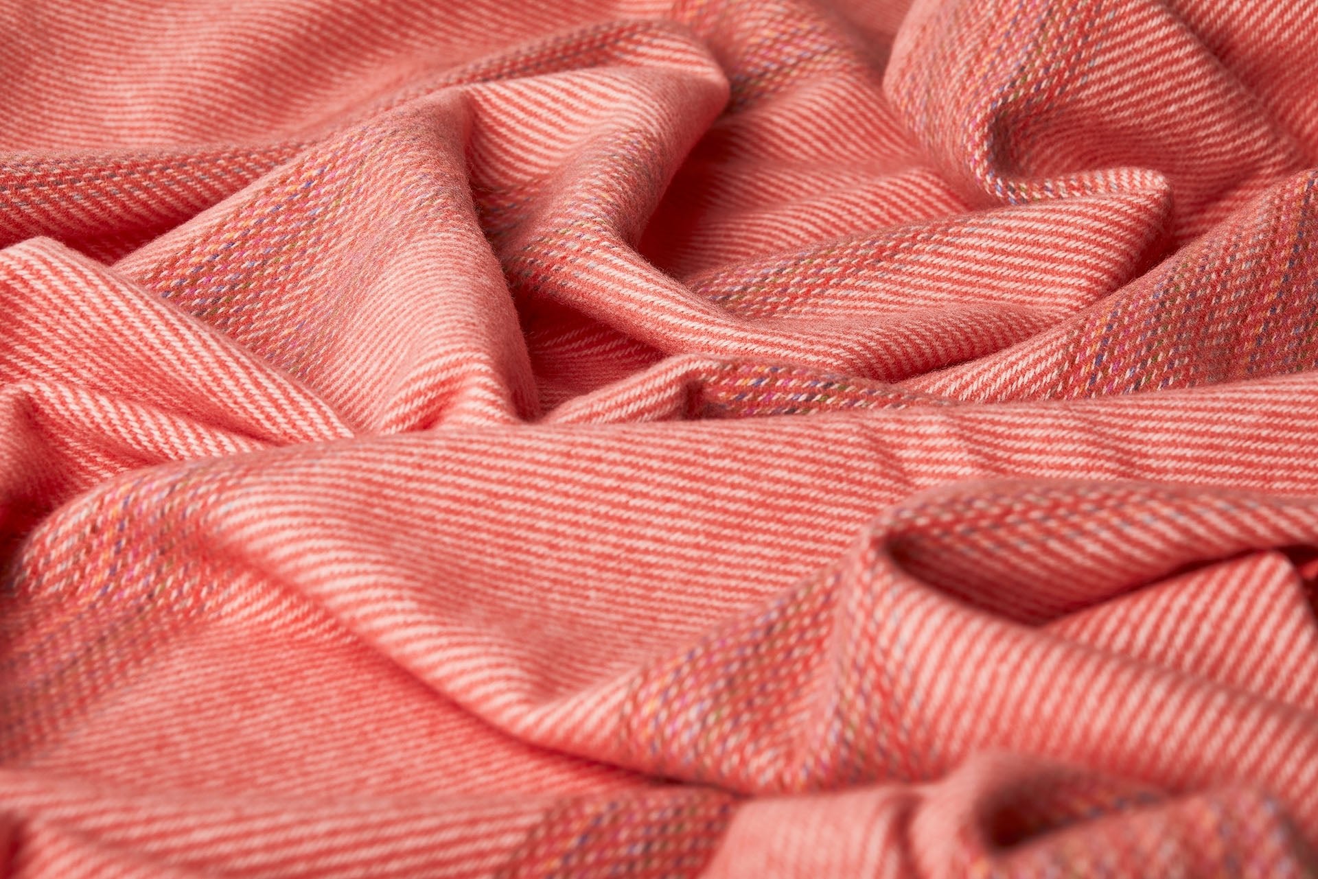 Coral Seskin Lambswool Throw Blanket - Cushendale Woollen Mills