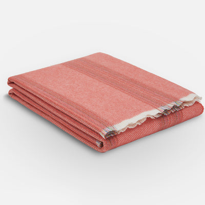 Coral Seskin Lambswool Throw Blanket - Cushendale Woollen Mills