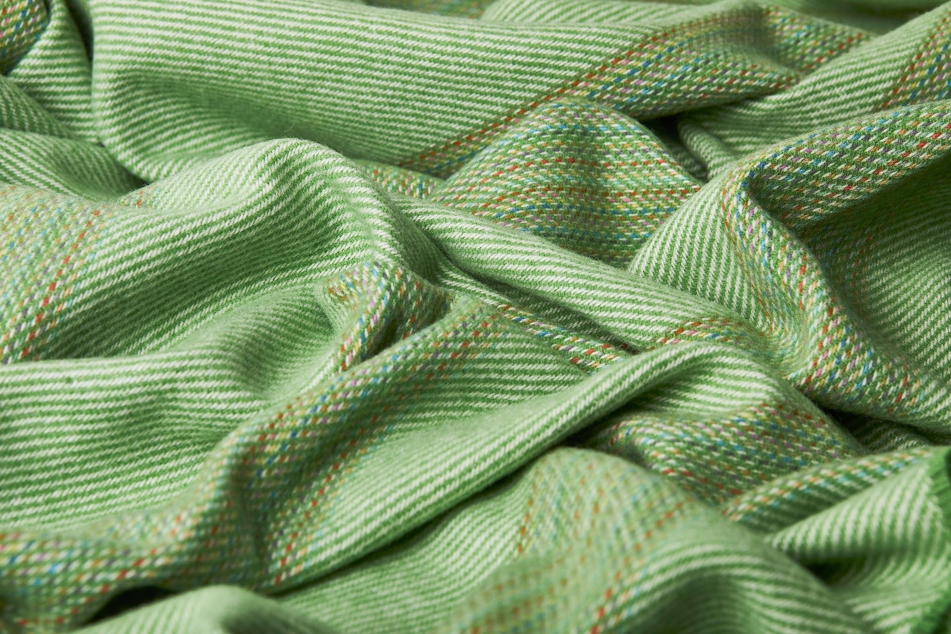 Greengage Seskin Lambswool Throw Blanket - Cushendale Woollen Mills