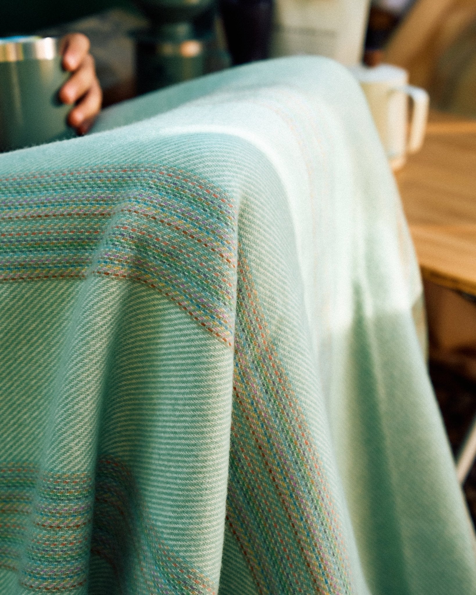Jade Seskin Lambswool Throw Blanket - Cushendale Woollen Mills