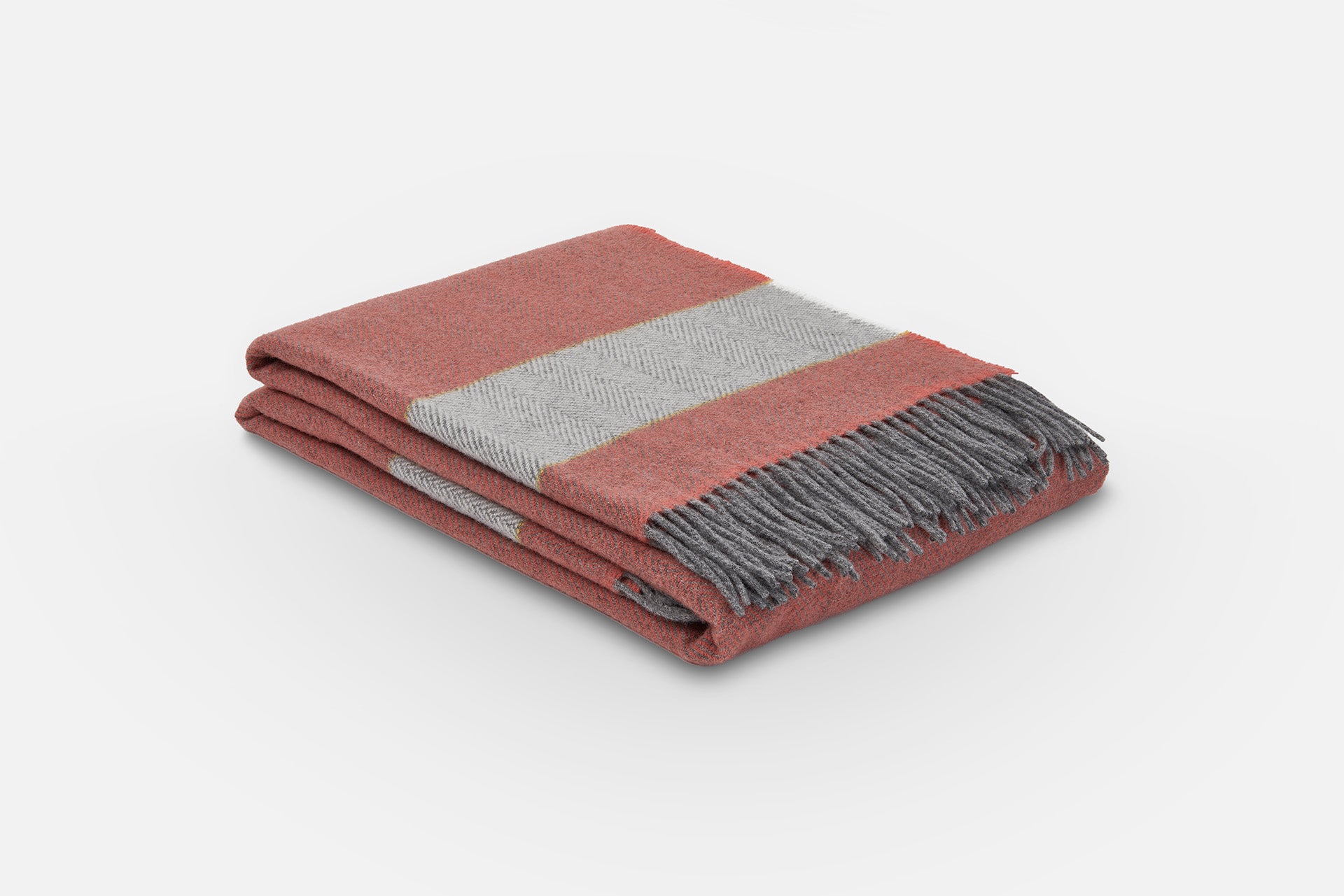 Coral Scadán Lambswool Throw Blanket - Cushendale Woollen Mills