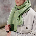 Lime Turra Merino Lambswool Scarf - Cushendale Woollen Mills