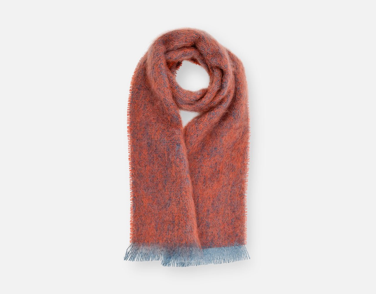 Poppy Clash Mohair Scarf - Cushendale Woollen Mills