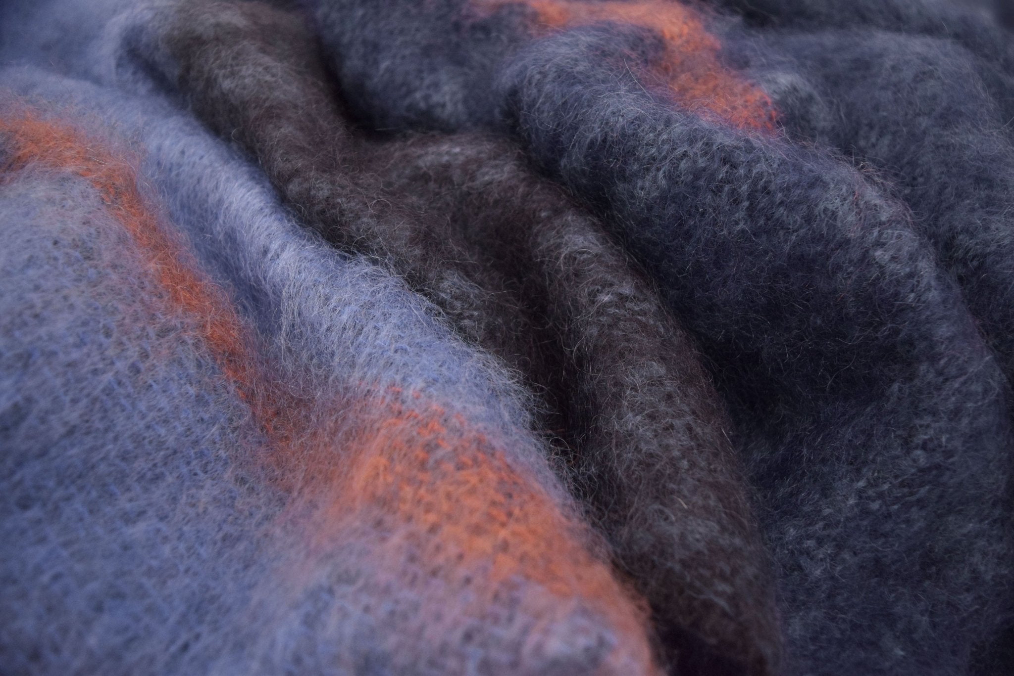 Azure Boher Mohair XThrow Blanket - Cushendale Woollen Mills