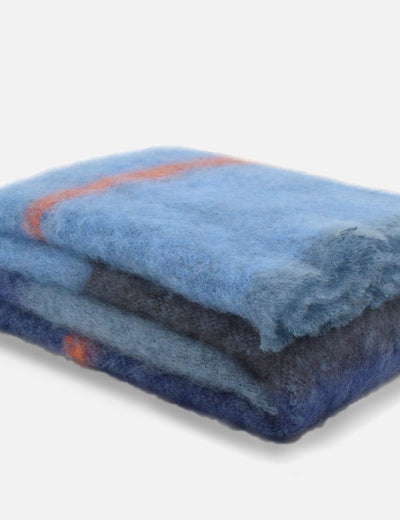 Azure Boher Mohair XThrow Blanket - Cushendale Woollen Mills