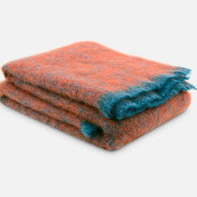 Poppy Clash Mohair Throw Blanket - Cushendale Woollen Mills