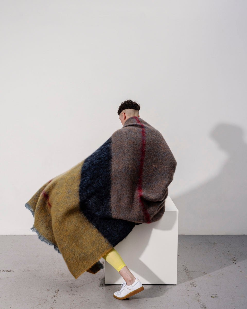 Ochre Boher Mohair XThrow Blanket - Cushendale Woollen Mills