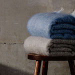 Azure Mooneen Mohair Throw Blanket - Cushendale Woollen Mills