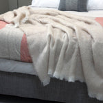 Fawn Mooneen Mohair Throw Blanket - Cushendale Woollen Mills