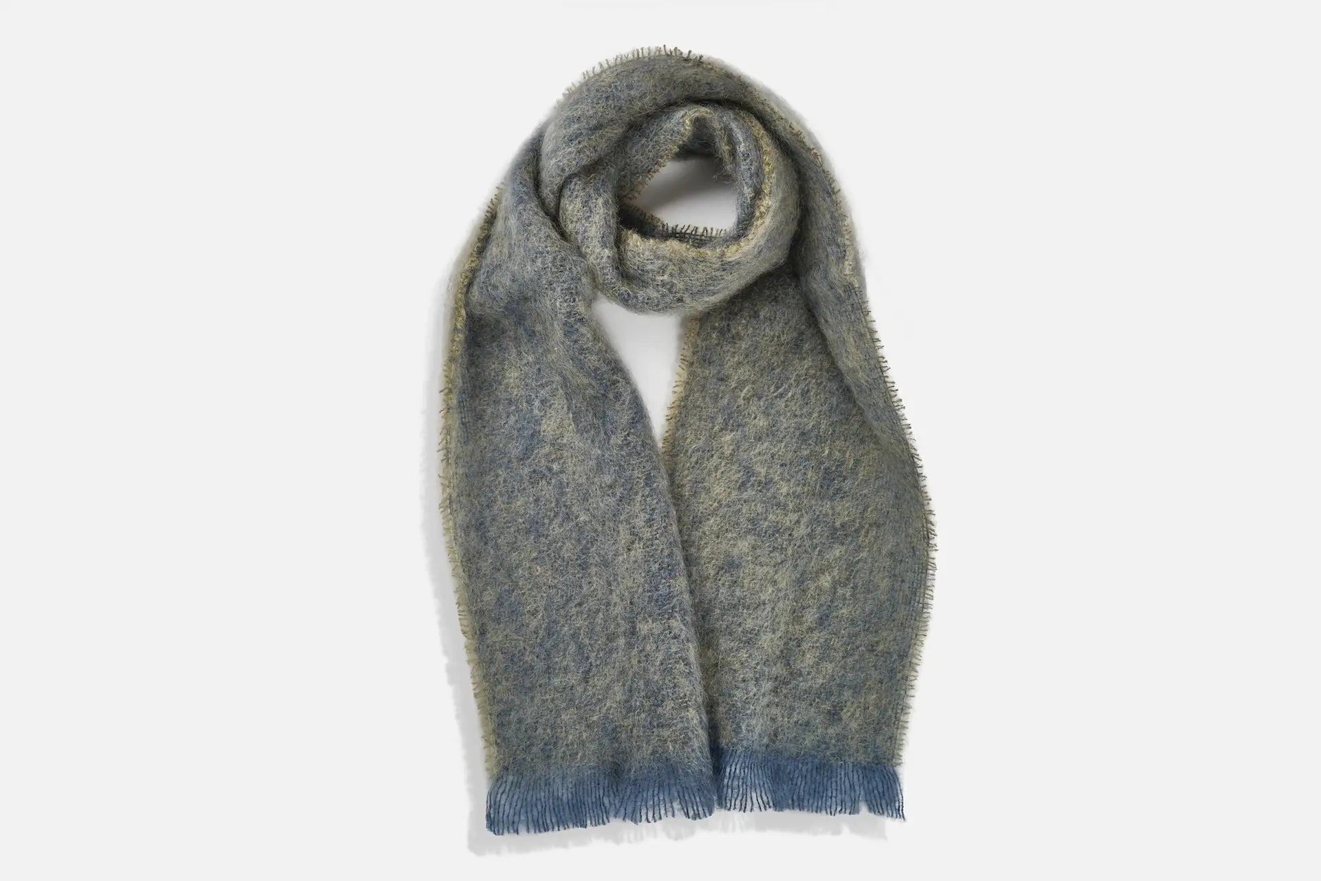 Olive Clash Mohair Scarf - Cushendale Woollen Mills