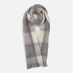 Grey Plaid Drumin Mohair Scarf - Cushendale Woollen Mills