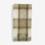 Olive Plaid Drumin Mohair Scarf - Cushendale Woollen Mills