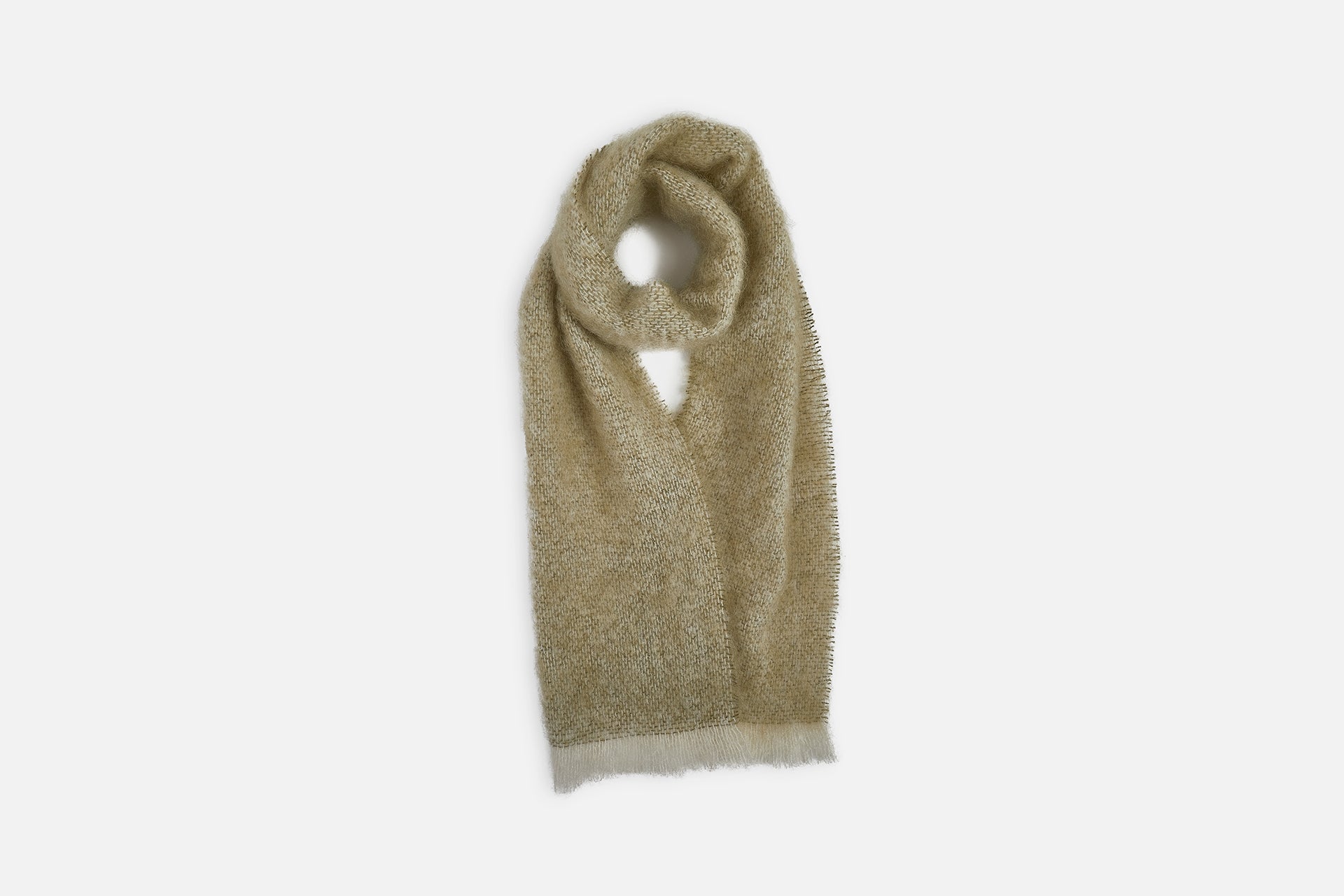 Olive Mooneen Mohair Scarf - Cushendale Woollen Mills