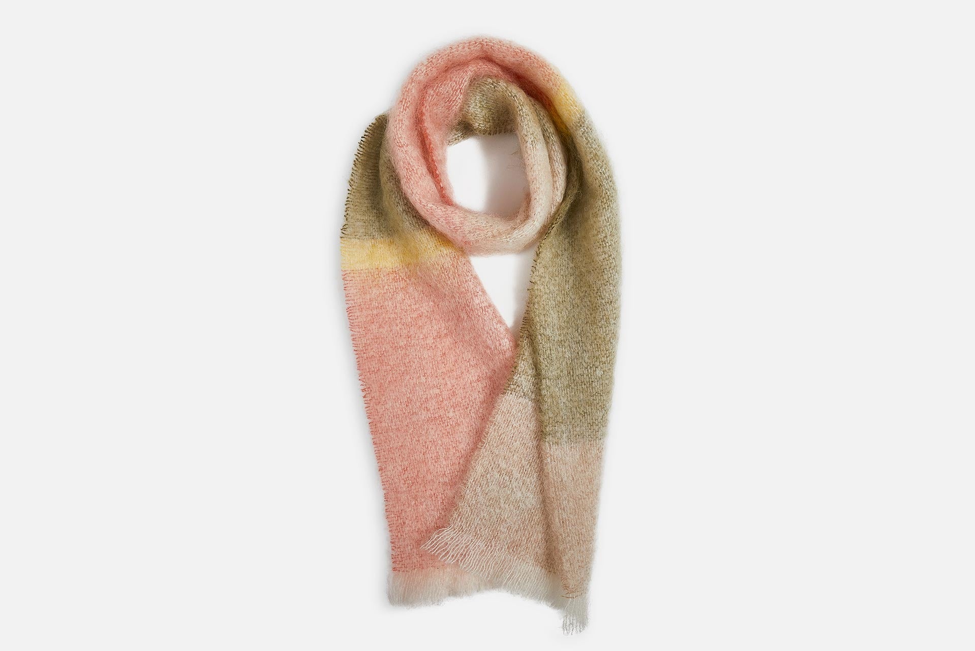 Olive Silare Mohair XScarf - Cushendale Woollen Mills