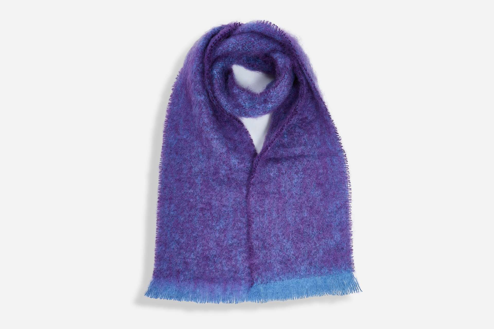 Aubergine Clash Mohair Scarf - Cushendale Woollen Mills