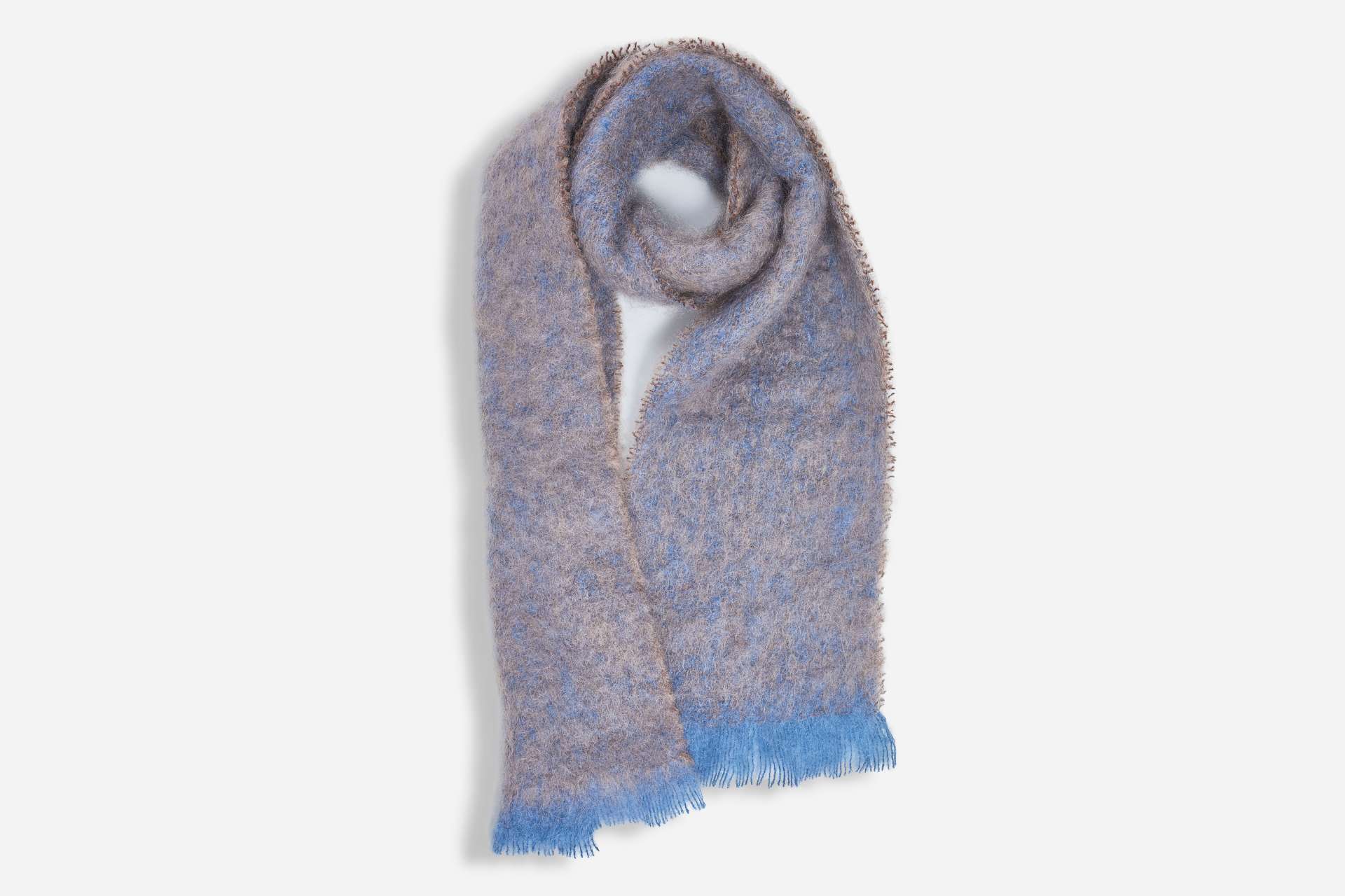 Cocoa Clash Mohair Scarf - Cushendale Woollen Mills