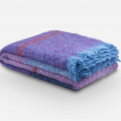 Aubergine Boher Mohair XThrow Blanket - Cushendale Woollen Mills