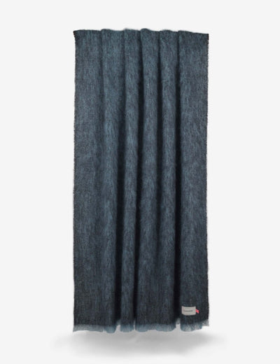Black Clash Mohair Throw Blanket - Cushendale Woollen Mills