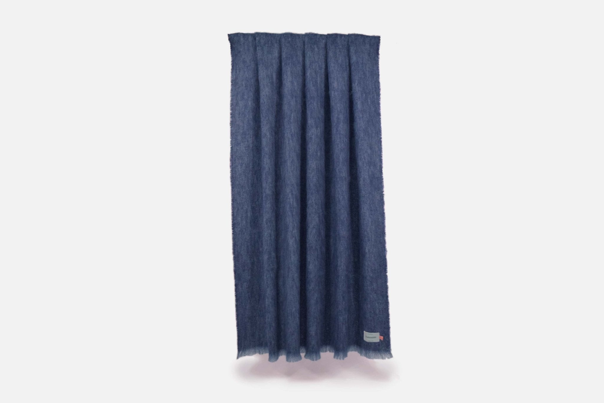 Navy Clash Mohair Throw Blanket - Cushendale Woollen Mills