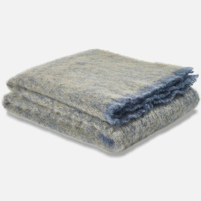 Olive Clash Mohair Throw Blanket - Cushendale Woollen Mills