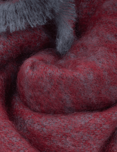 Wine Clash Mohair Scarf - Cushendale Woollen Mills