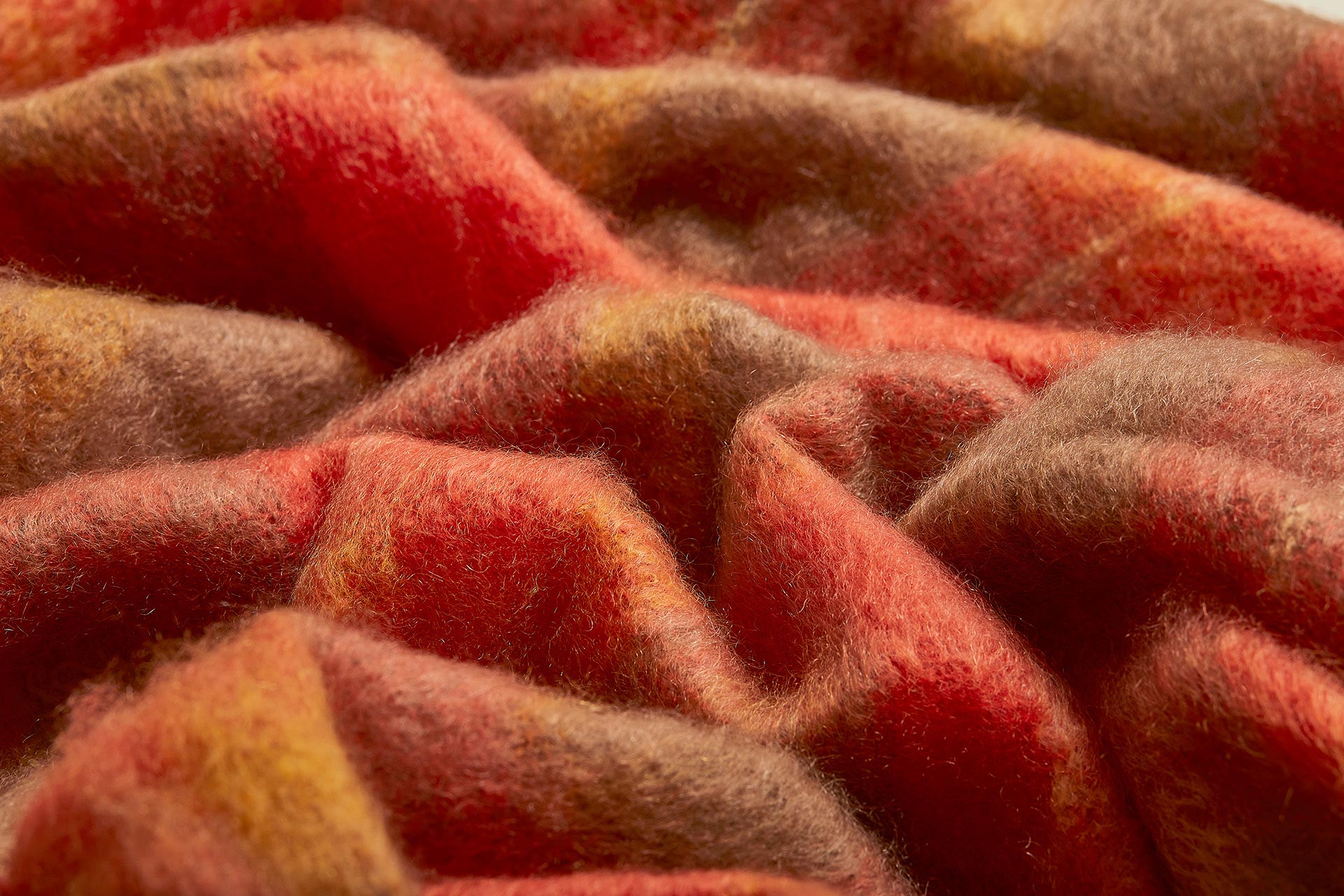 Flame Drumin Mohair Throw Blanket - Cushendale Woollen Mills
