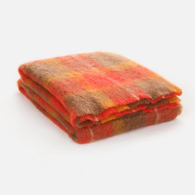 Flame Drumin Mohair Throw Blanket - Cushendale Woollen Mills