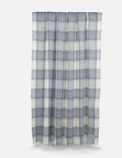Grey Plaid Drumin Mohair Throw Blanket - Cushendale Woollen Mills