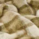 Olive Plaid Drumin Mohair Throw Blanket - Cushendale Woollen Mills