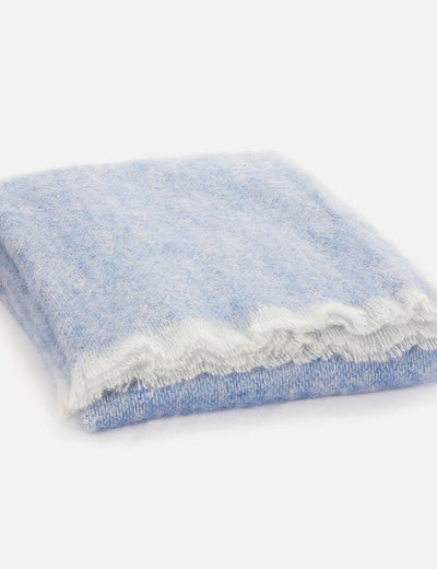 Azure Mooneen Mohair Throw Blanket - Cushendale Woollen Mills