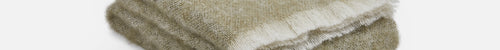 Olive Mooneen Mohair Throw Blanket - Cushendale Woollen Mills