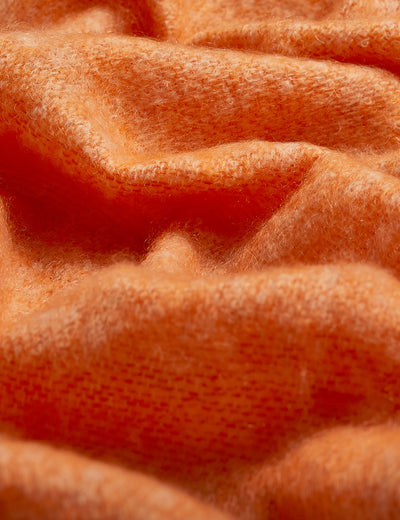 Tangerine Mooneen Mohair Throw Blanket - Cushendale Woollen Mills