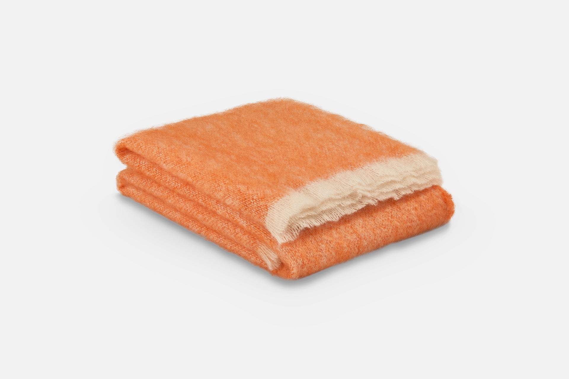 Tangerine Mooneen Mohair Throw Blanket - Cushendale Woollen Mills