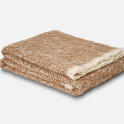 Cocoa Mooneen Mohair Throw Blanket - Cushendale Woollen Mills