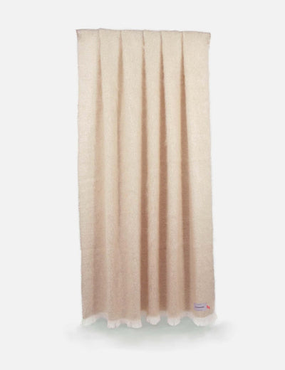Fawn Mooneen Mohair Throw Blanket - Cushendale Woollen Mills