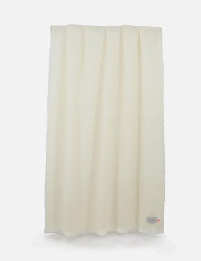 Ivory Mooneen Mohair Throw Blanket - Cushendale Woollen Mills