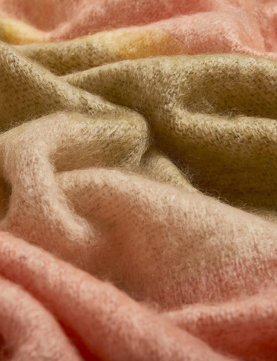 Olive Silare Mohair XThrow Blanket - Cushendale Woollen Mills