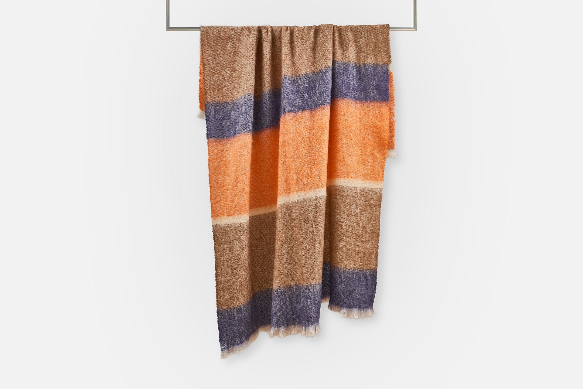 Tangerine Silare Mohair XThrow Blanket - Cushendale Woollen Mills