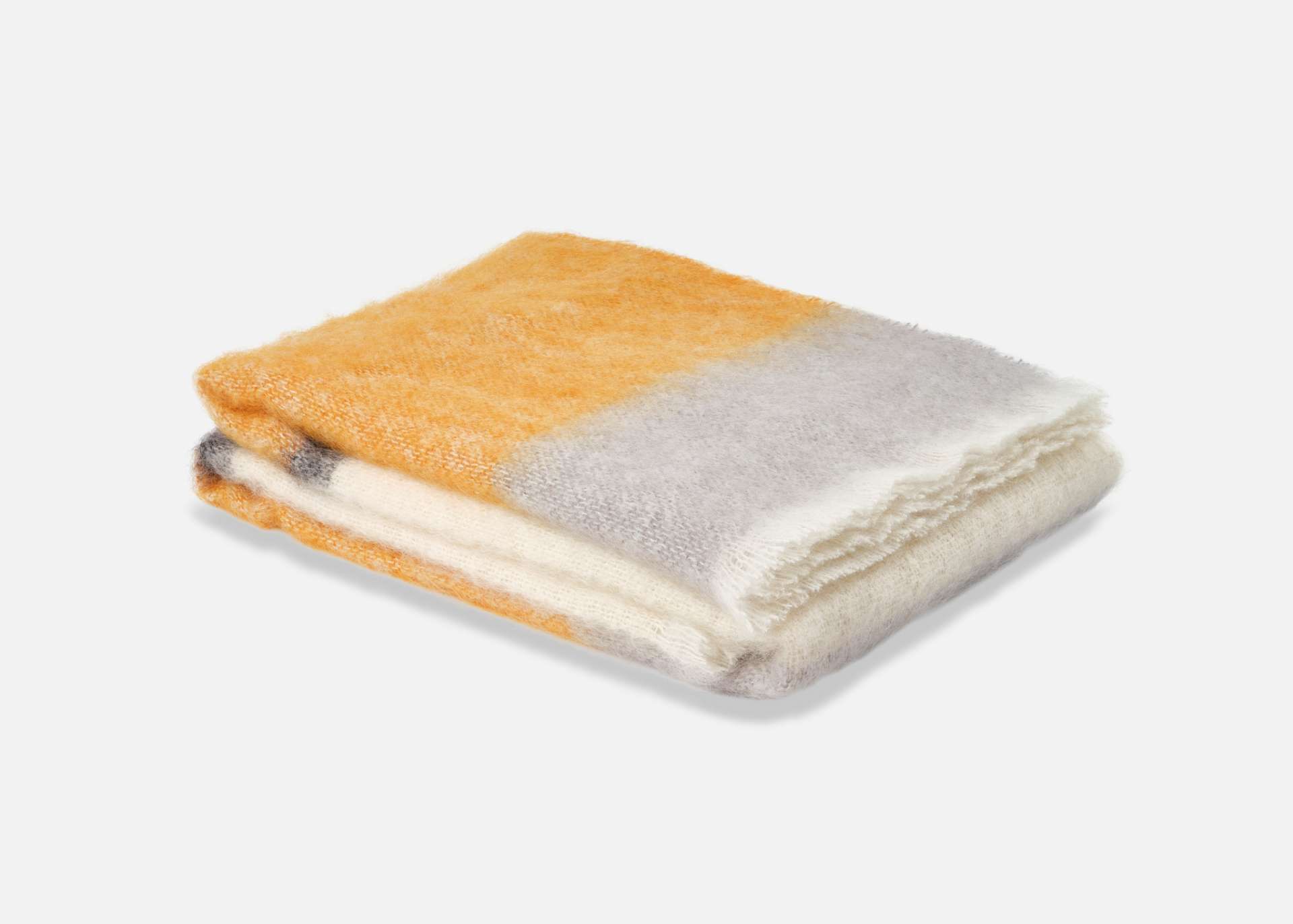 Ochre Silare Mohair XThrow Blanket - Cushendale Woollen Mills