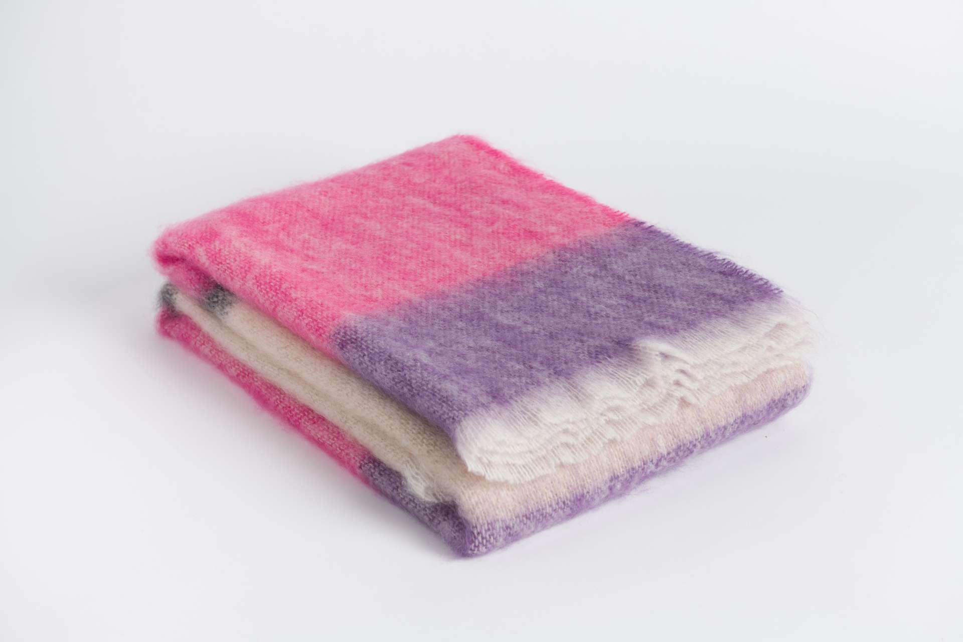 Raspberry Silare Mohair XThrow Blanket - Cushendale Woollen Mills