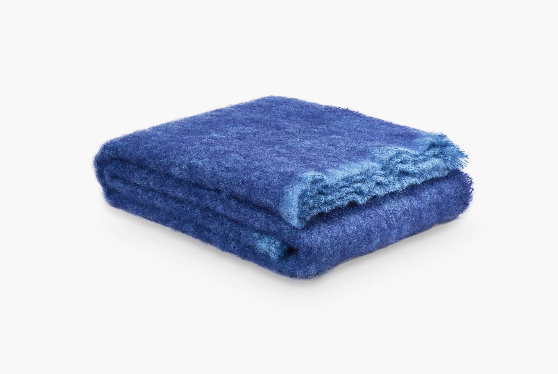 Navy Clash Mohair Throw Blanket - Cushendale Woollen Mills