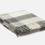 Grey Plaid Ullard Irish Wool Throw Blanket - Cushendale Woollen Mills