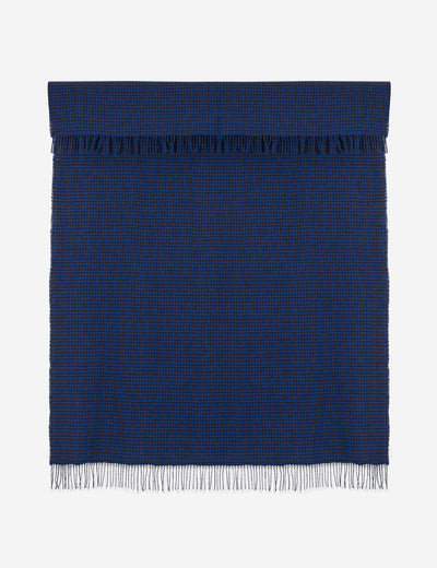 LIMITED EDITION - Cobalt Irish Wool Throw Blanket - Cushendale Woollen Mills