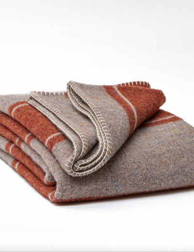 Cinnamon Lacken Irish Wool Bed Blanket - Cushendale Woollen Mills