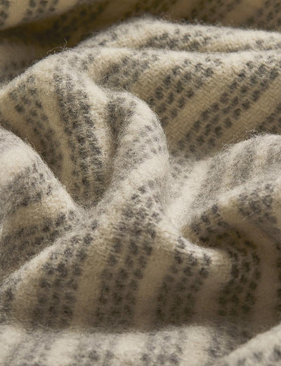 Charcoal Raheen Irish Wool Throw Blanket - Cushendale Woollen Mills