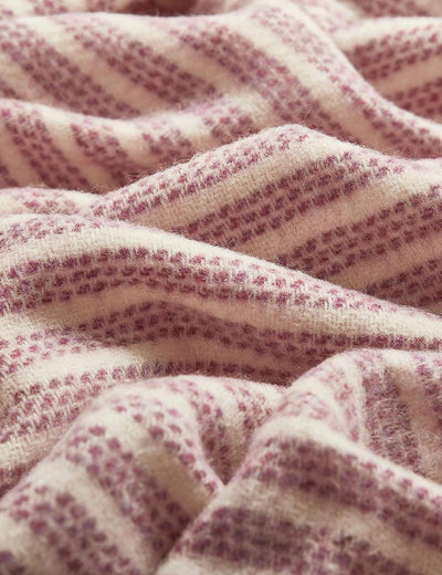Pink Heather Raheen Irish Wool Throw Blanket - Cushendale Woollen Mills