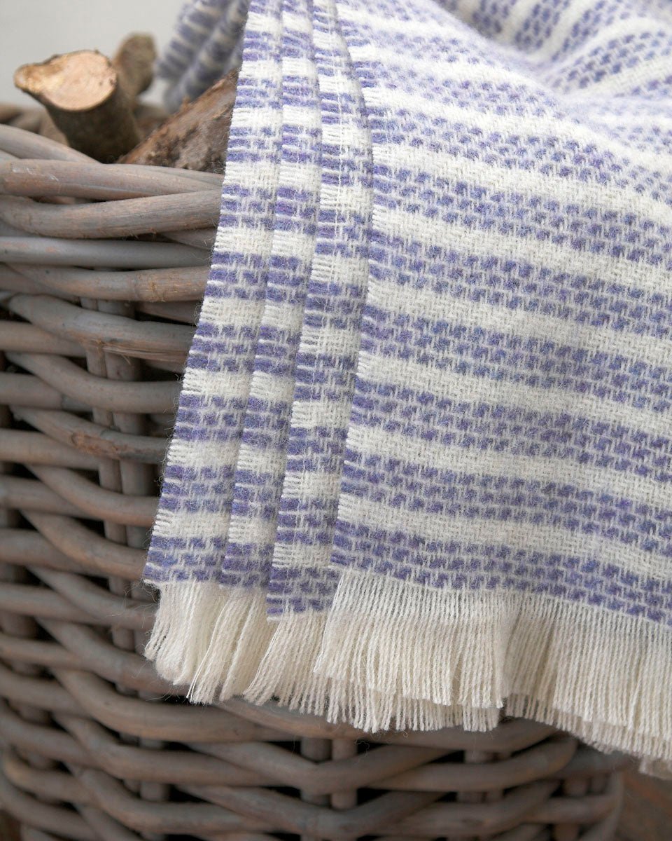 Indigo Raheen Irish Wool Throw Blanket - Cushendale Woollen Mills