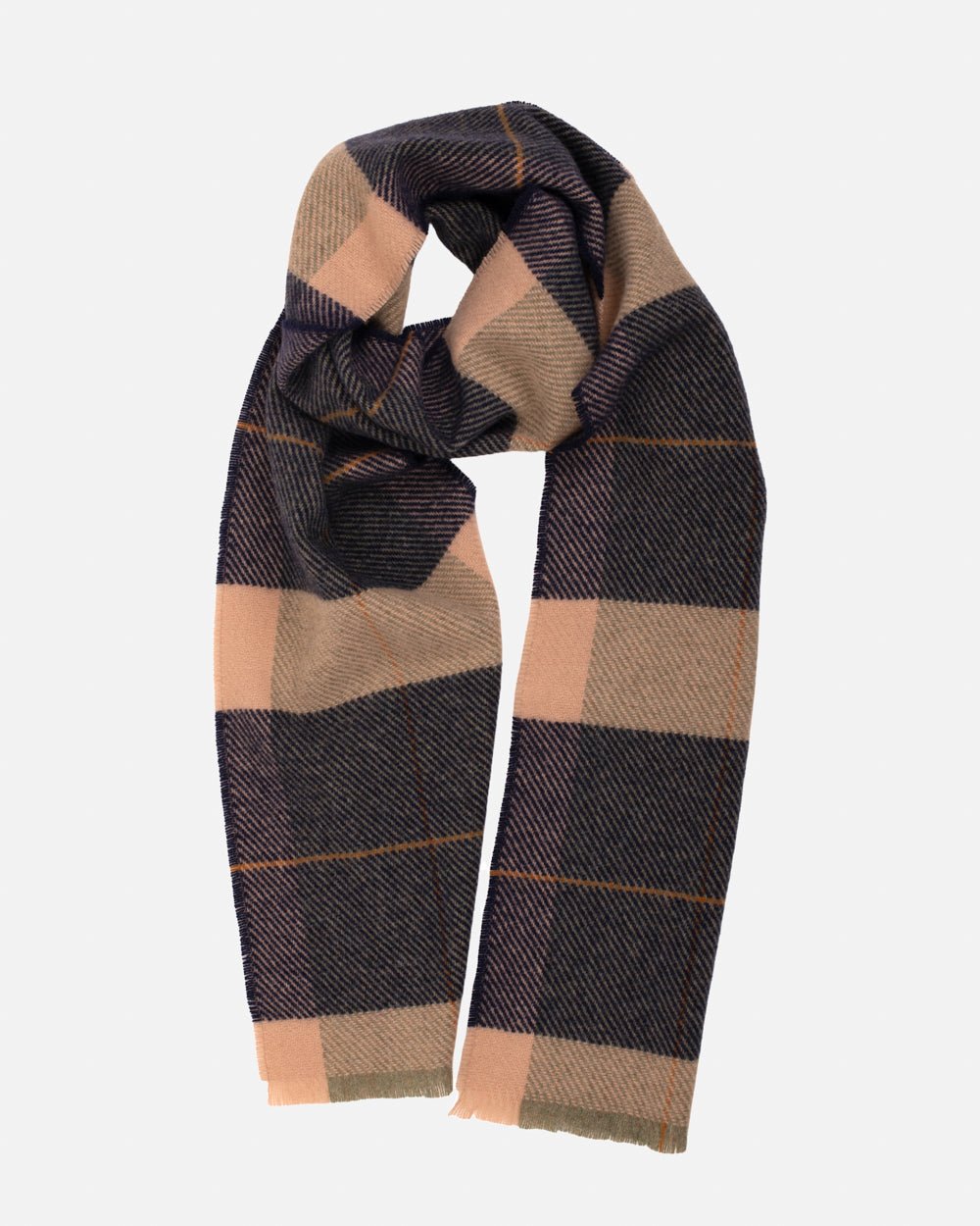 Navy Mullins Merino Lambswool Scarf - Cushendale Woollen Mills