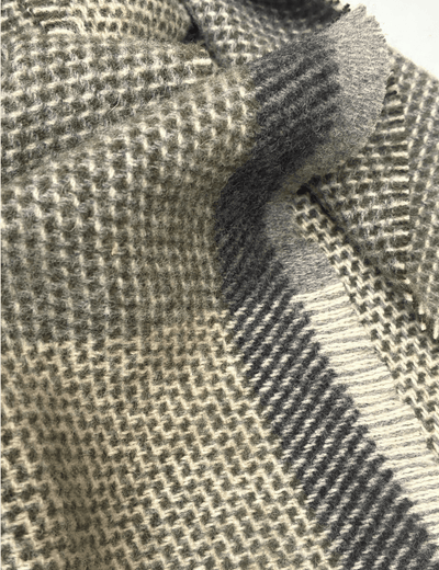 Moss/Charcoal Tweed Merino Lambswool Scarf - Cushendale Woollen Mills